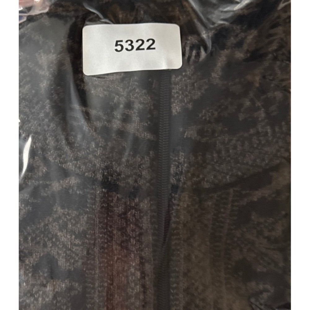 A.IDA Italy Wool Blend Full Zip Damask Cardigan Luxury Sweater Women Size L Aida - Picture 15 of 15